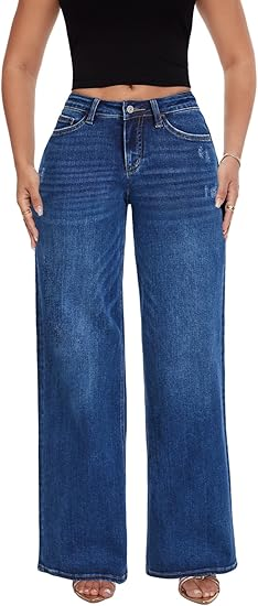 ⚡Flash Sale 👍Magic ONESO Baggy Jeans – Dehnbar, weites Bein, bauchkontrollierende Passform