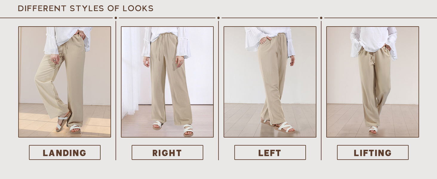🔥 Bestseller | Hochgeschnittene, lässige Freizeithose mit Kordelzug, weitem Bein und weichem Griff sowie Seitentaschen 