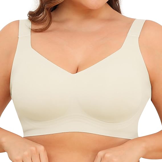 🔥 Bestseller | Bügelloser Jelly-BH für Damen – Volle Abdeckung, bequemer, gepolsterter Alltags-BH ohne Bügel 