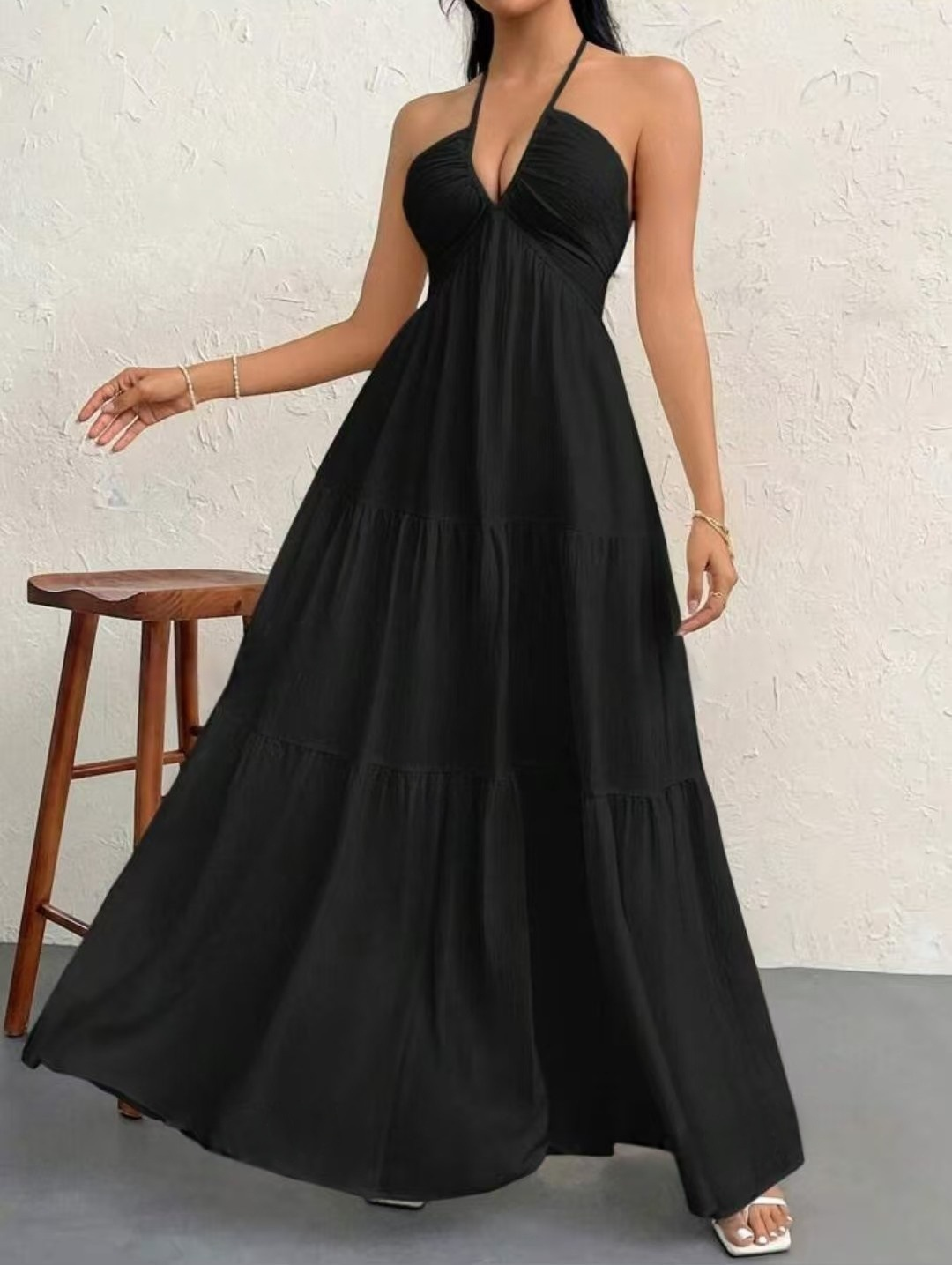 ⚡Blitzangebot 👍Schlichtes Damenkleid, Sommerkleid für Damen, lässiges, ärmelloses Basic-Kleid in lockerer Passform für den Strandurlaub 