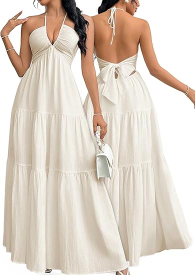 ⚡Blitzangebot 👍Schlichtes Damenkleid, Sommerkleid für Damen, lässiges, ärmelloses Basic-Kleid in lockerer Passform für den Strandurlaub 