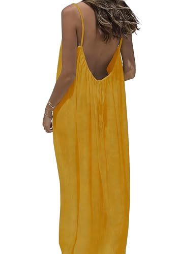 🔥 Bestseller | Elegantes, ärmelloses Sommerkleid in Unifarben, perfekt für drinnen.