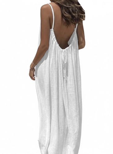 🔥 Bestseller | Elegantes, ärmelloses Sommerkleid in Unifarben, perfekt für drinnen.